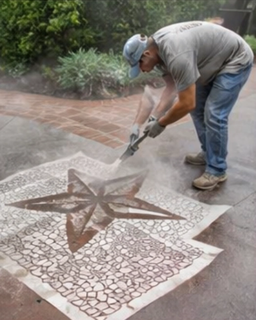 Spray on Stencil Concrete1 1