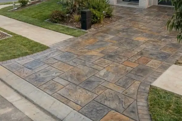 Concrete Driveway 4 Stamped Concrete Driveway