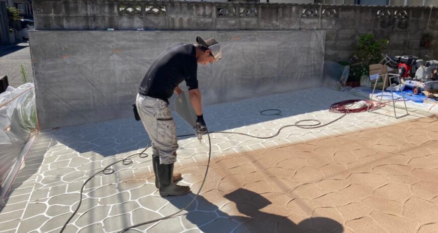 Spray On Stencil Driveways in Canberra
