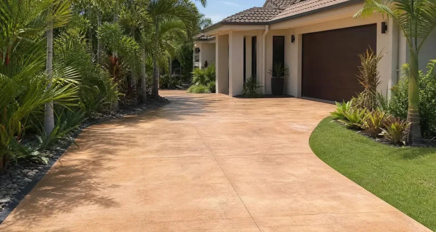 Coloured Concrete Driveways Canberra
