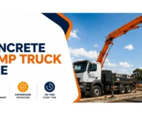 Concrete pump truck hire for a construction project in Canberra
