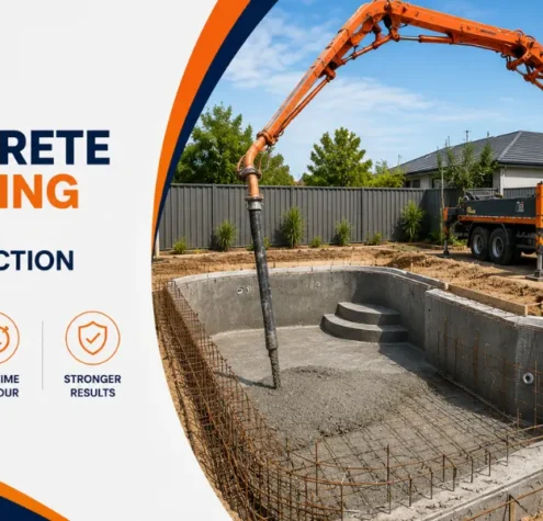 Concrete Pumping for Pool Construction How It Works
