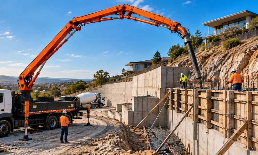 Concrete Pumping for Retaining Walls What Canberra Builders Need to Know 2 Concrete Pumping for Retaining Walls What Canberra Builders Need to Know 1